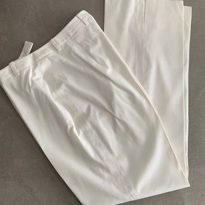 Ann Taylor Cropped Suit Pant, White, Size 6P